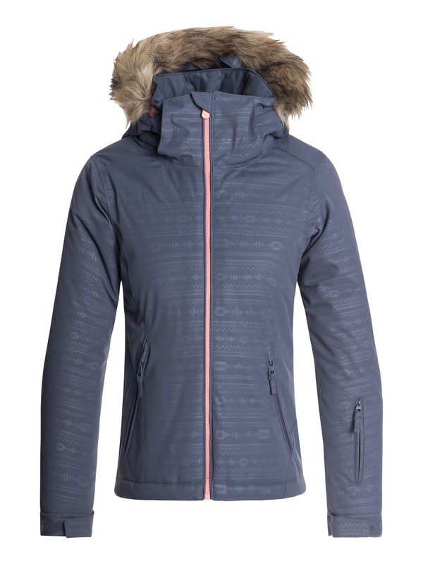 roxy, Jet Ski Embossed - Veste de snow pour Fille 8-16 ans, CROWN BLUE_INDIE STRIPES EMBOS (bqy7) 0 Jet Ski Embossed - Veste de snow pour Fille 8-16 ans Bleu ERGTJ03056 Roxy