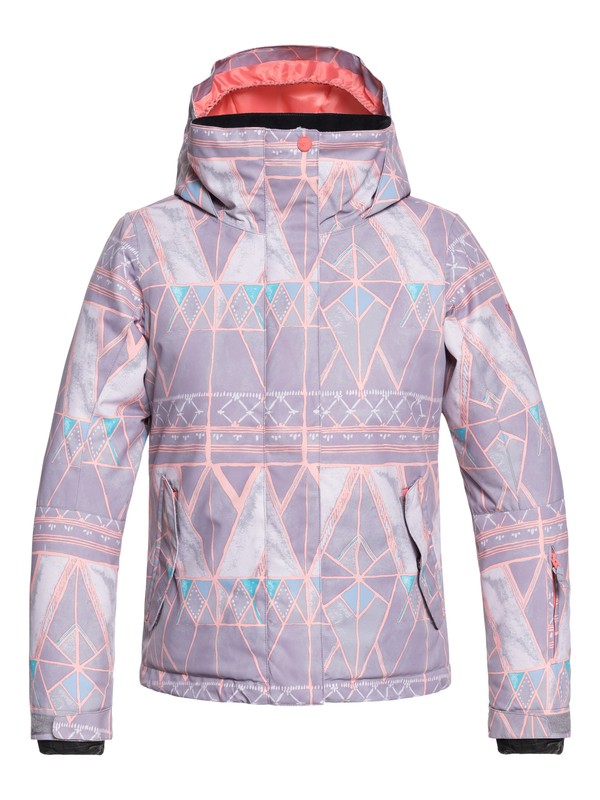 roxy, Girl's 7-14 ROXY Jetty Snow Jacket, MINIMAL GREY_MOSAIC (skg1) 0 Girl's 7-14 ROXY Jetty Snow Jacket Grey ERGTJ03058 Roxy