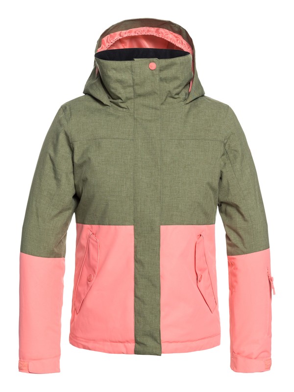 roxy, Girl's 7-14 ROXY Jetty Block Snow Jacket, FOUR LEAF CLOVER (gph0) 0 Girl's 7-14 ROXY Jetty Block Snow Jacket Green ERGTJ03059 Roxy