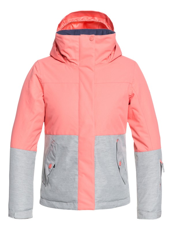 roxy, Girl's 7-14 ROXY Jetty Block Snow Jacket, SHELL PINK (mhg0) 0 Girl's 7-14 ROXY Jetty Block Snow Jacket Pink ERGTJ03059 Roxy