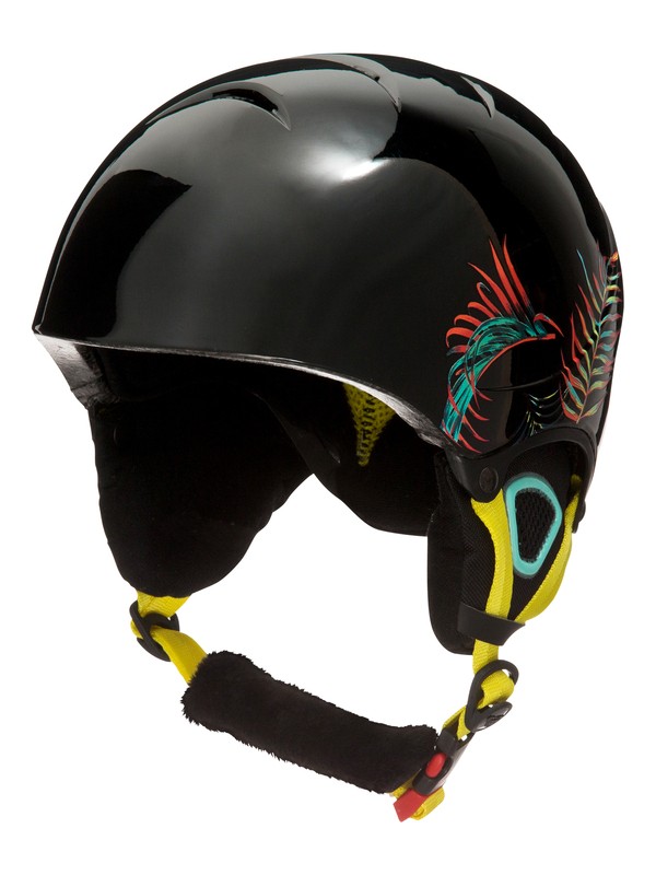 roxy, Misty - Casque de snowboard/ski pour Fille 8-16 ans, TRUE BLACK_NEON PALMS (kvj3) 0 Misty - Casque de snowboard/ski pour Fille 8-16 ans ERGTL03005 Roxy