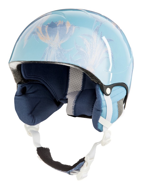 roxy, Misty - Casque de snowboard/ski pour Fille 8-16 ans, POWDER BLUE_SWELL FLOWERS GIRL (bgb1) 0 Misty - Casque de snowboard/ski pour Fille 8-16 ans Bleu ERGTL03012 Roxy