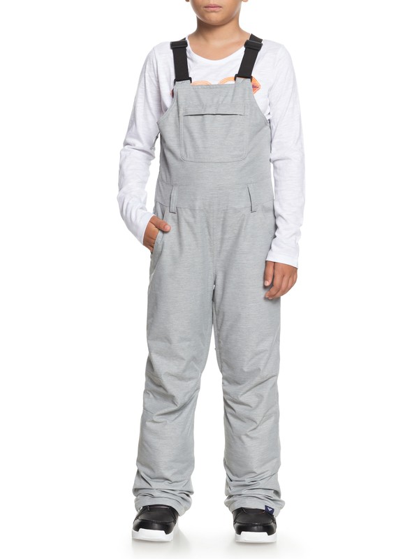 roxy, Girl's 7-14 Non Stop Snow Bib Pants, WARM HEATHER GREY (sjeh) 0 Girl's 7-14 Non Stop Snow Bib Pants Grey ERGTP03016 Roxy