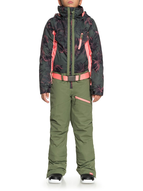 roxy, Impression - Combinaison de snow pour Fille 8-16 ans, TRUE BLACK_SWELL FLOWERS GIRL (kvj5) 0 Impression - Combinaison de snow pour Fille 8-16 ans Noir ERGTS03001 Roxy