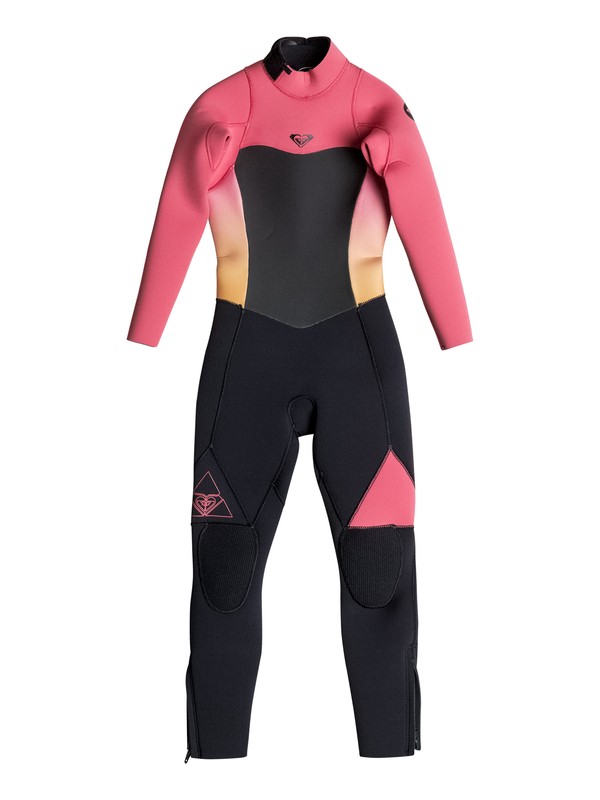 roxy, Girls 2-6 Syncro 4/3mm Back Zip Wetsuit, PARADISE PINK (mlr0) 0 Girls 2-6 Syncro 4/3mm Back Zip Wetsuit Pink ERGW103005 Roxy