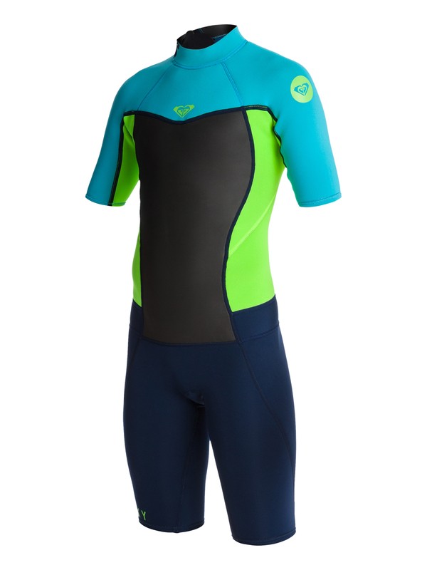 roxy, Syncro Roxy Girls 2/2Mm S/Sl Back Zip, INK BLUE / DEEP CYANINE / YELL (xbpy) 0 Syncro Roxy Girls 2/2Mm S/Sl Back Zip ERGW500001 Roxy