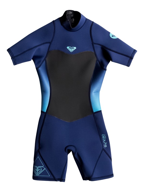 roxy, Syncro 2/2mm - Springsuit à manches courtes zippée au dos, BLUE PRINT (bsq0) 0 Syncro 2/2mm - Springsuit à manches courtes zippée au dos Bleu ERGW503002 Roxy