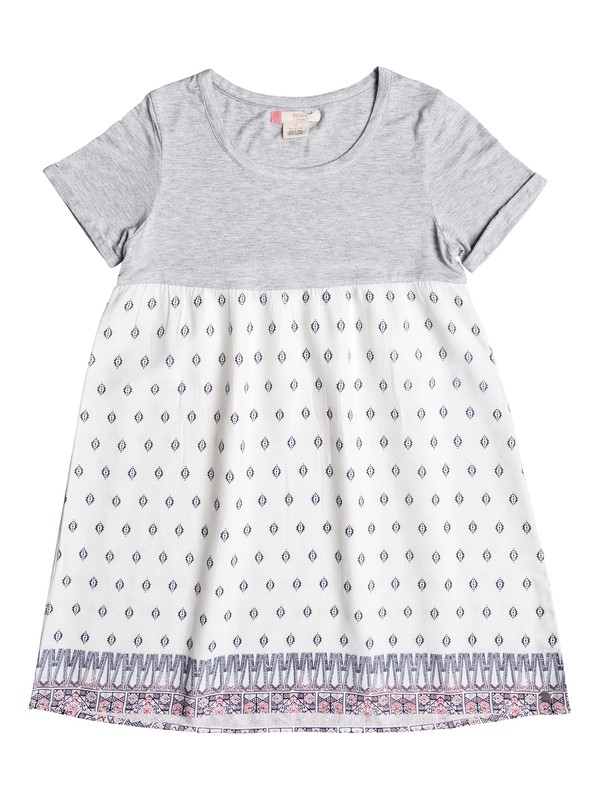 Branche Of Lilac - Short Sleeve Dress for Girls 8-16 ERGWD03032 0 Girls 7-14 Branche Of Lilac Short Sleeve Dress ERGWD03032 Roxy