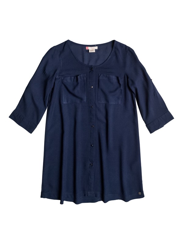 roxy, Parrot Feather - Vestito con maniche a 3/4, DRESS BLUES (btk0) 0 Parrot Feather - Vestito con maniche a 3/4 Blue ERGWD03034 Roxy