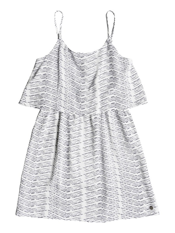 roxy, Girl's 7-14 Coldest Winter Strappy Dress, MARSHMALLOW POETIC MOUNTAIN (xwrr) 0 Girl's 7-14 Coldest Winter Strappy Dress White ERGWD03057 Roxy