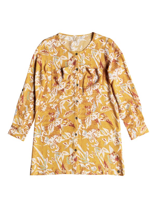 roxy, Girls 7-14 Sun Is Shining Long Sleeve Dress, FALL LEAF PENDULUM (yjg6) 0 Girls 7-14 Sun Is Shining Long Sleeve Dress Yellow ERGWD03061 Roxy
