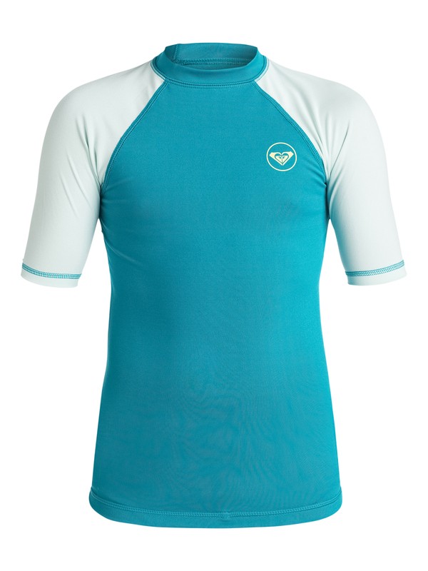 roxy, Girls 7-14 Sea Bound Rashguard, DARK JADE/SOOTHING SEA/CITRUS (xbby) 0 Girls 7-14 Sea Bound Rashguard ERGWR03002 Roxy