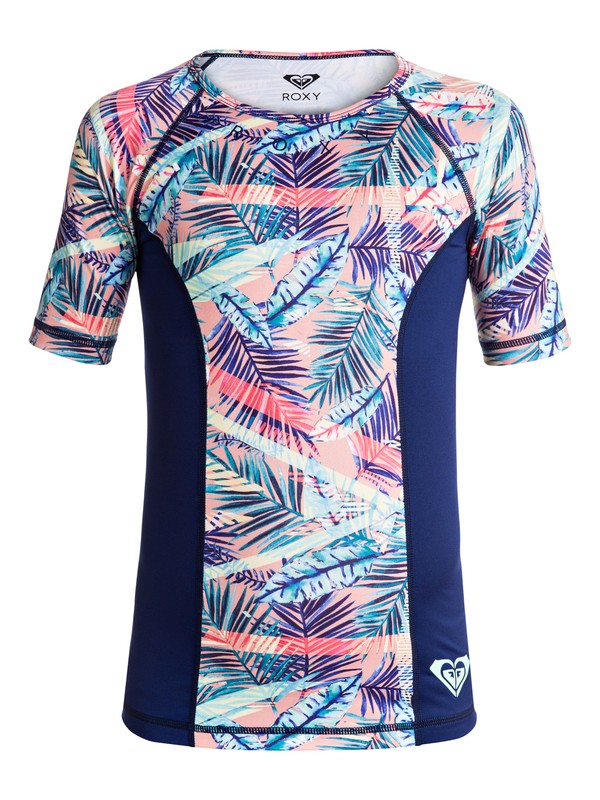 Four Shore - Short Sleeve Rash Vest ERGWR03038 0 Girls 7-14 Four Shore Short Sleeve Rashguard ERGWR03038 Roxy