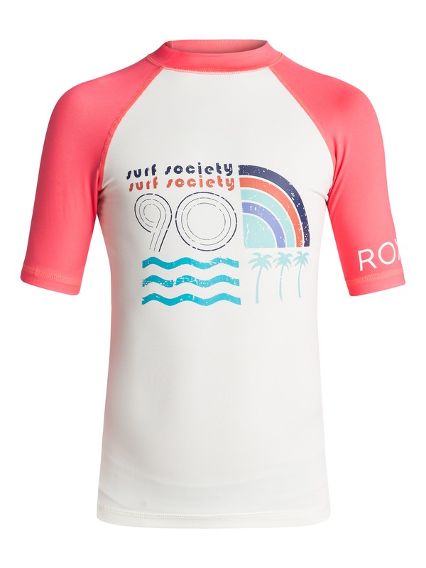 Sea Bound - Short Sleeve UPF 50 Rash Vest ERGWR03040 0 Girls 7-14 Sea Bound Short Sleeve Rashguard ERGWR03040 Roxy