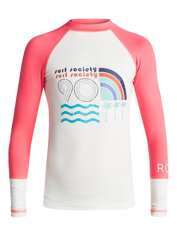 Sea Bound - Long Sleeve UPF 50 Rash Vest ERGWR03041 0 Girls 7-14 Sea Bound Long Sleeve Rashguard ERGWR03041 Roxy