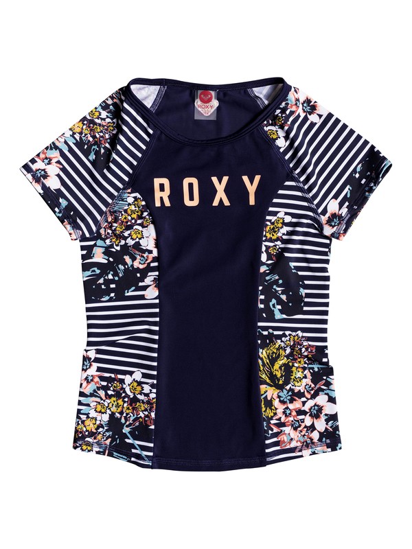 roxy, Girls 7-14 Keep In Flow Short Sleeve UPF 50 Rash Guard, MEDIEVAL BLUE BOARDWALK (bte6) 0 Girls 7-14 Keep In Flow Short Sleeve UPF 50 Rash Guard Blue ERGWR03099 Roxy