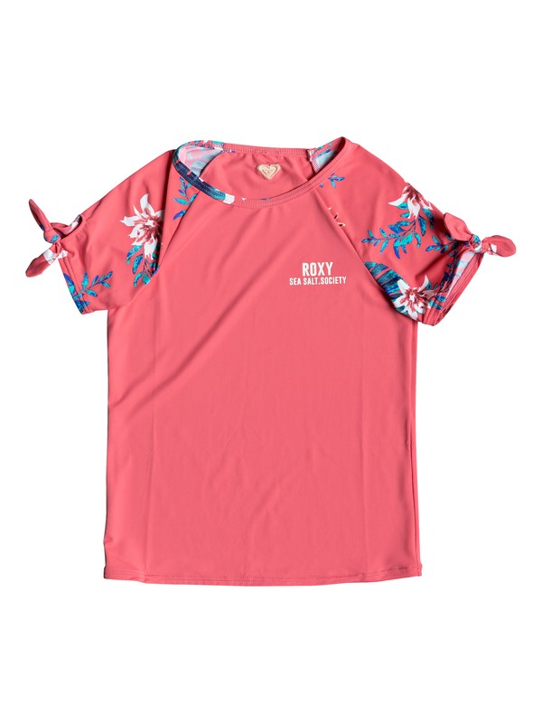 roxy, Girl's 7-14 ROXY Day Dream Short Sleeve UPF 50 Rashguard, HONEY SUCKLE (mld0) 0 Girl's 7-14 ROXY Day Dream Short Sleeve UPF 50 Rashguard Pink ERGWR03117 Roxy