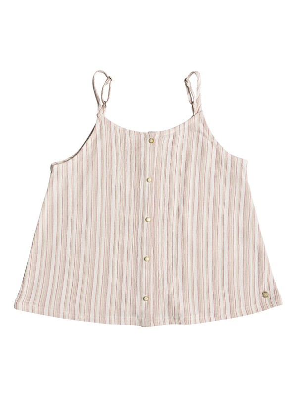 roxy, Girls 7-14 Strong Will Cami, MARSHMALLOW STITCHED STRIPE (wbt3) 0 Girls 7-14 Strong Will Cami White ERGWT03031 Roxy