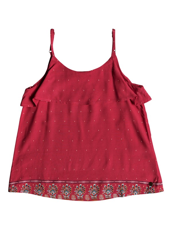 roxy, Girl's 7-14 Inner Feelings Strappy Top, HOLLY BERRY PERFECT WAVE BORDE (mmt9) 0 Girl's 7-14 Inner Feelings Strappy Top Pink ERGWT03035 Roxy