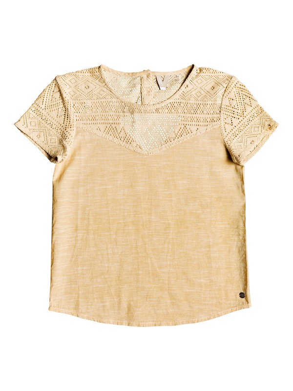 roxy, Girls 7-14 Sun's Hidden Short Sleeve Top, FALL LEAF (yjg0) 0 Girls 7-14 Sun's Hidden Short Sleeve Top Yellow ERGWT03039 Roxy