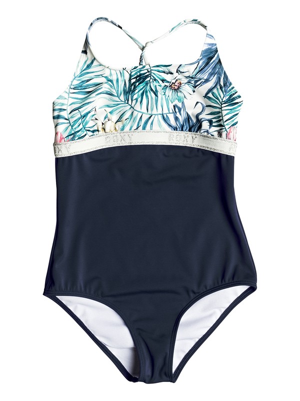 roxy, Girls 7-14 Blingbling Surf One Piece Swimsuit, MARSHMALLOW BELHARRA FLOWER (wbt6) 0 Girls 7-14 Blingbling Surf One Piece Swimsuit ERGX103023 Roxy