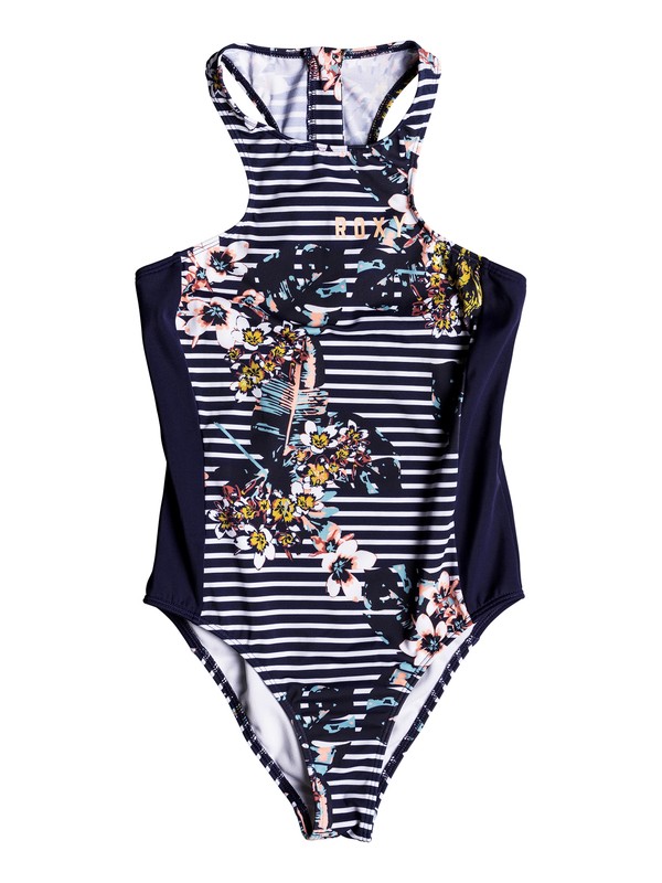 roxy, Girls 7-14 Keep In Flow One-Piece Swimsuit, MEDIEVAL BLUE BOARDWALK (bte6) 0 Girls 7-14 Keep In Flow One-Piece Swimsuit Blue ERGX103039 Roxy