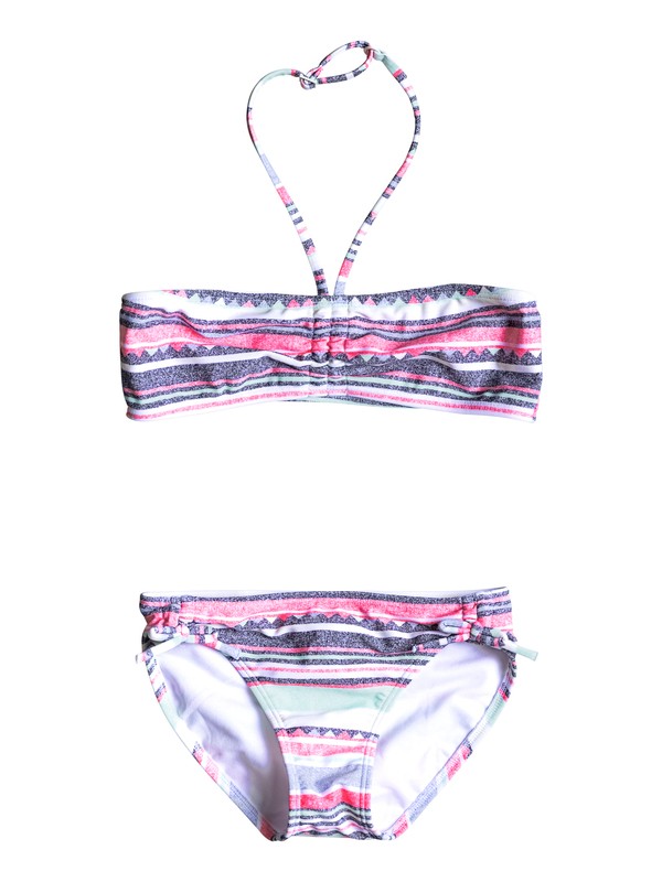 roxy, Little Indy - Maillot de bain deux pièces bandeau, BEACH GLASS SOMBRERO STRIPE (gcz3) 0 Little Indy - Maillot de bain deux pièces bandeau ERGX203053 Roxy