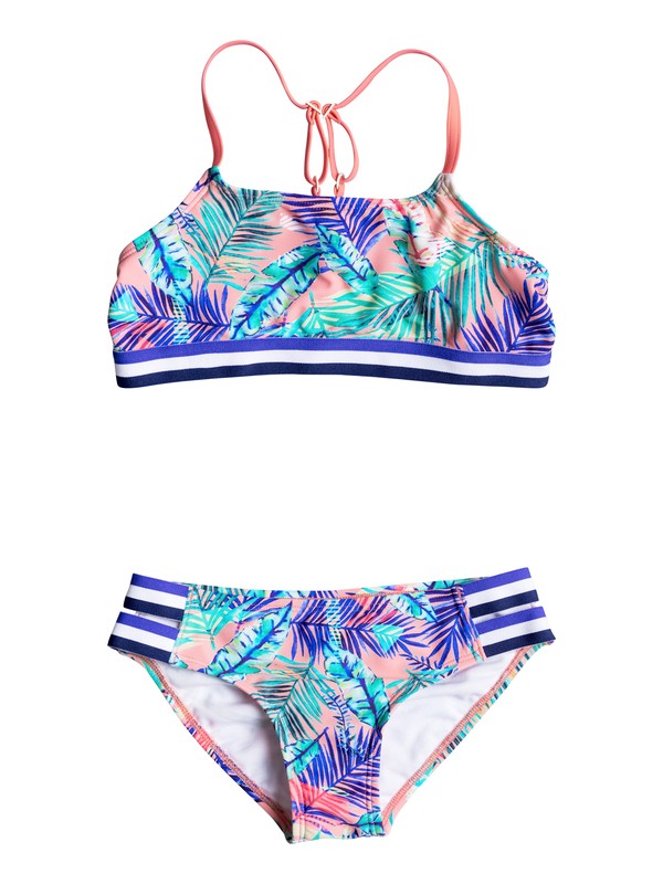 roxy, Girls 7-14 Retro Summer Halter Bikini Set, CANDLELIGHT BALI PALM RG (mfe6) 0 Girls 7-14 Retro Summer Halter Bikini Set ERGX203054 Roxy