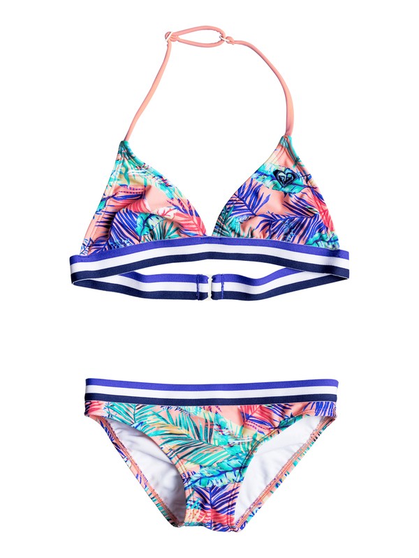 Retro Summer - Tri Bikini Set ERGX203055 0 Girls 7-14 Retro Summer Tri Bikini Set ERGX203055 Roxy