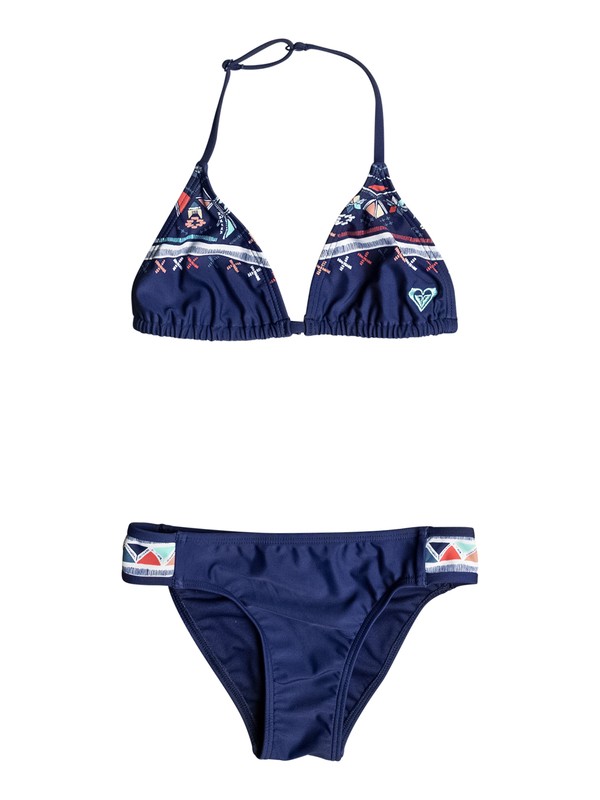Little Pretty - Tri Bikini Set ERGX203060 0 Girls 7-14 Little Pretty Tri Bikini Set ERGX203060 Roxy