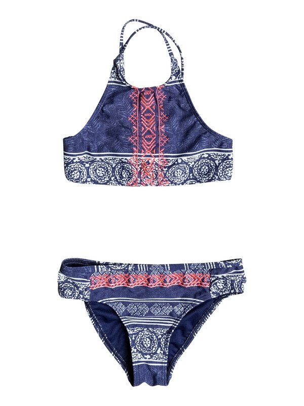 Pop Neon - Crop Top Bikini Set ERGX203066 0 Girls 7-14 Pop Neon Crop Top Bikini Set ERGX203066 Roxy