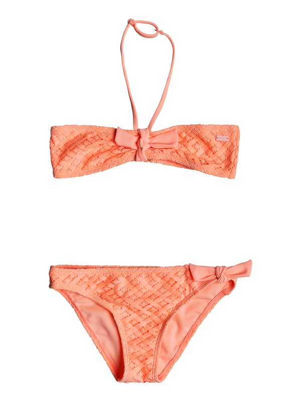 PALM PARADISE BANDEAU SET ERGX203077 0 Girls 7-14 Palm Paradise Bandeau Bikini Set ERGX203077 Roxy