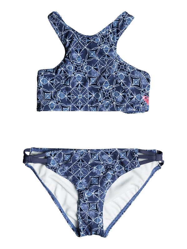 PEROU DITSY CROP TOP SET ERGX203107 0 Girls 7-14 Perou Ditsy Crop Top Bikini Set ERGX203107 Roxy