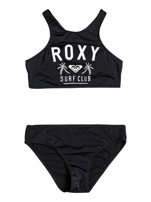 roxy, Girls 7-14 Need The Sea Crop Top Bikini Set, ANTHRACITE (kvj0) 0 Girls 7-14 Need The Sea Crop Top Bikini Set Black ERGX203115 Roxy