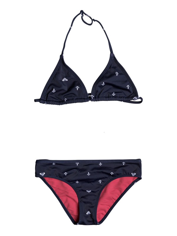 roxy, Girls 7-14 At The Sea Bikini Set, DRESS BLUES WATERCOLOR ANCHOR (btk7) 0 Girls 7-14 At The Sea Bikini Set Blue ERGX203116 Roxy