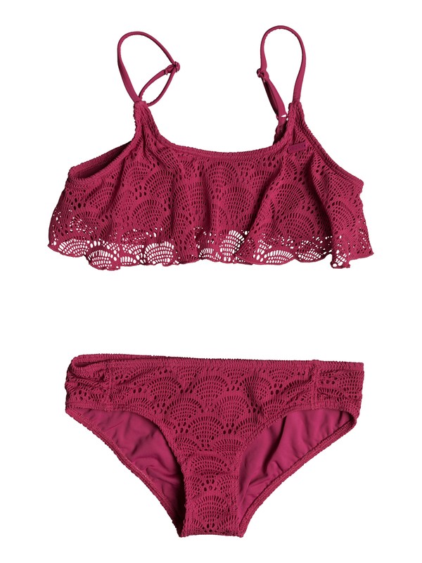 HELLOO SUMMER FLUTTER SET ERGX203123 0 Girls 7-14 Helloo Summer Flutter Bikini Set ERGX203123 Roxy