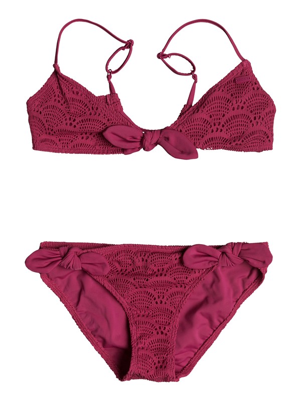 roxy, Girls 7-14 Helloo Summer Tiki Tri Bikini Set, VIVACIOUS (mzd0) 0 Girls 7-14 Helloo Summer Tiki Tri Bikini Set Pink ERGX203124 Roxy
