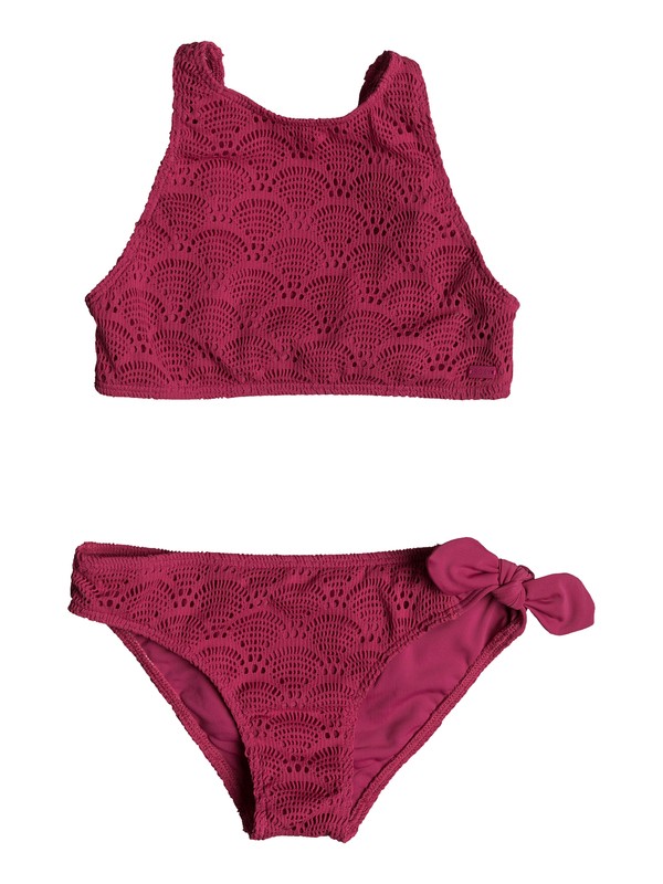 HELLOO SUMMER CROP TOP SET ERGX203125 0 Girls 7-14 Helloo Summer Crop Top Bikini Set ERGX203125 Roxy