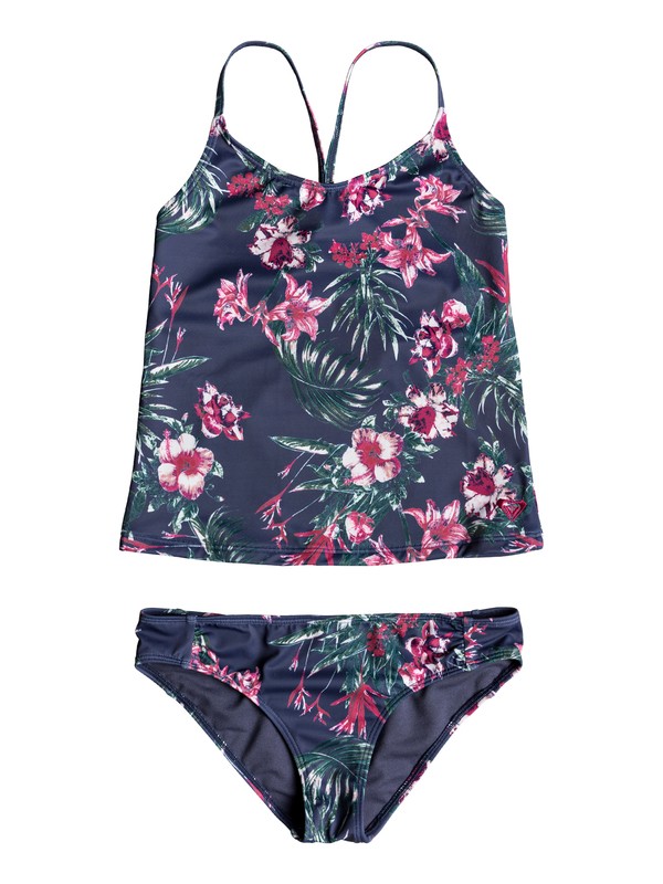roxy, Girl's 7-14 Surf The Desert Tankini Set, CROWN BLUE FLOWER GAMES (bqy6) 0 Girl's 7-14 Surf The Desert Tankini Set Blue ERGX203149 Roxy