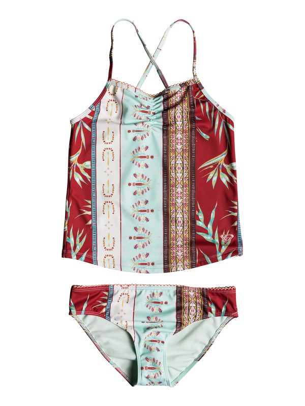 roxy, Girls 7-14 Boheme Life Tankini Set, MARSHMALLOW PERFECT WAVE STRIP (wbt7) 0 Girls 7-14 Boheme Life Tankini Set White ERGX203154 Roxy