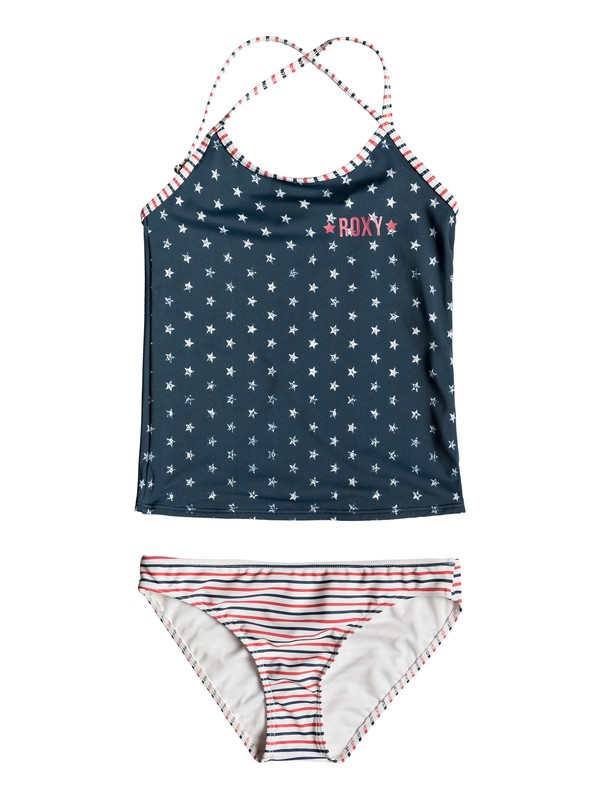 roxy, Girl's 7-14 Surfing USA Tankini Set, DRESS BLUE 4TH OF JULY STARS (btk8) 0 Girl's 7-14 Surfing USA Tankini Set ERGX203159 Roxy