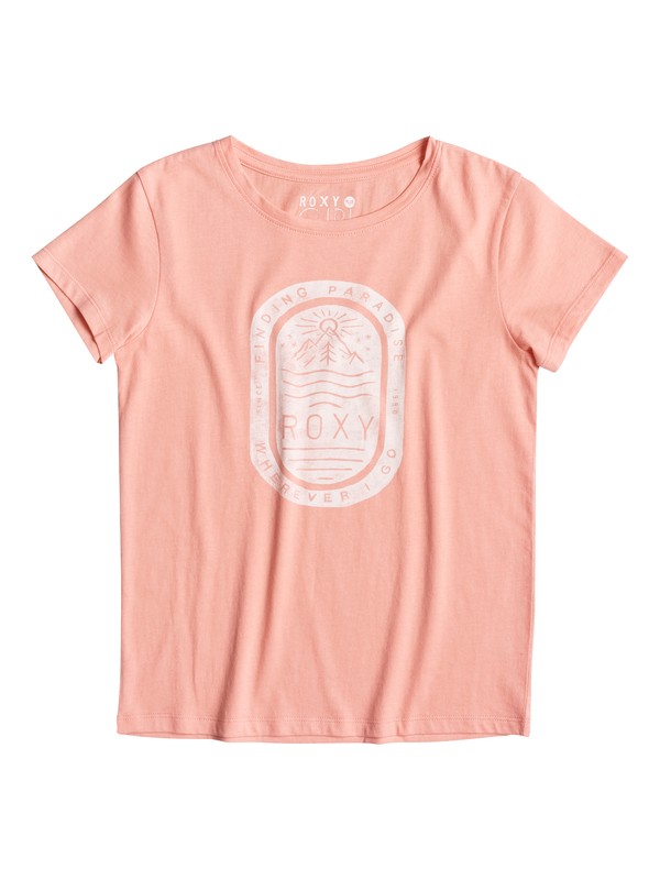 roxy, Crew Stamp Paradise - Tee-Shirt, PEACH AMBER (mfp0) 0 Crew Stamp Paradise - Tee-Shirt ERGZT03109 Roxy