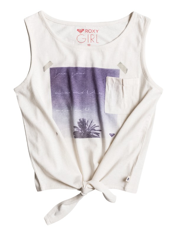 Keys Boarder Sunrise Palm - Knotted Vest Top ERGZT03178 0 Girls 7-14 Keys Boarder Sunrise Palm Knotted Tank ERGZT03178 Roxy