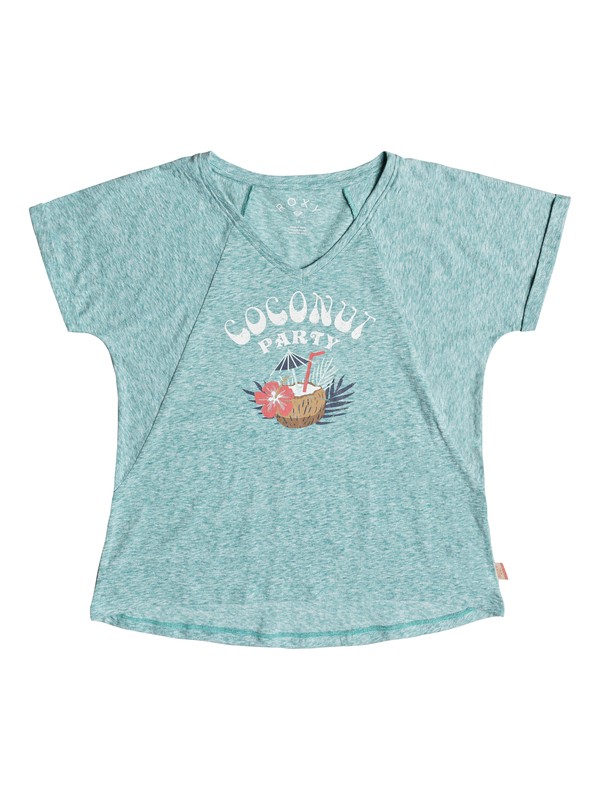 SAY JUST YEAH COCONUT PARTY ERGZT03252 0 Girls 7-14 Say Just Yeah Coconut Party V-Neck Tee ERGZT03252 Roxy