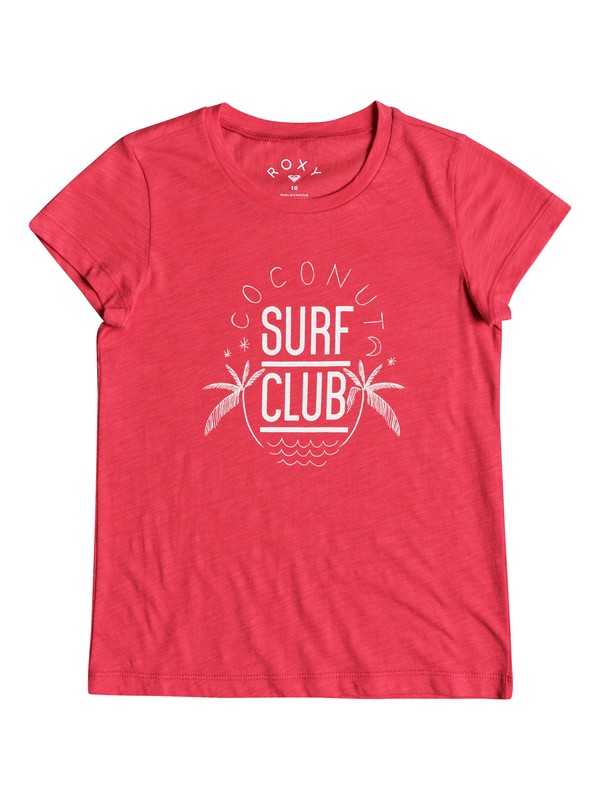 roxy, Girls 7-14 Endless Music Coconut Surf Club Tee, ROUGE RED (mlj0) 0 Girls 7-14 Endless Music Coconut Surf Club Tee ERGZT03274 Roxy