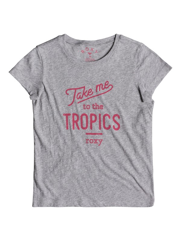 roxy, Girls 7-14 Endless Music Take Me Tropic Tee, HERITAGE HEATHER (sgrh) 0 Girls 7-14 Endless Music Take Me Tropic Tee ERGZT03275 Roxy