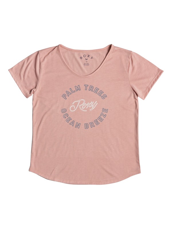 roxy, Girls 7-14 Hit The Ground Ocean Breeze Tee, ROSE TAN (mhb0) 0 Girls 7-14 Hit The Ground Ocean Breeze Tee ERGZT03277 Roxy