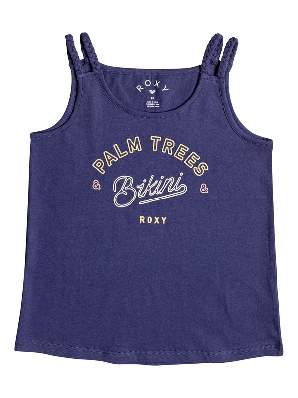 roxy, Uphill Ride Palmtree Bikini - Haut à bretelles pour Fille 8-16 ans, DEEP COBALT (bre0) 0 Uphill Ride Palmtree Bikini - Haut à bretelles pour Fille 8-16 ans Bleu ERGZT03281 Roxy