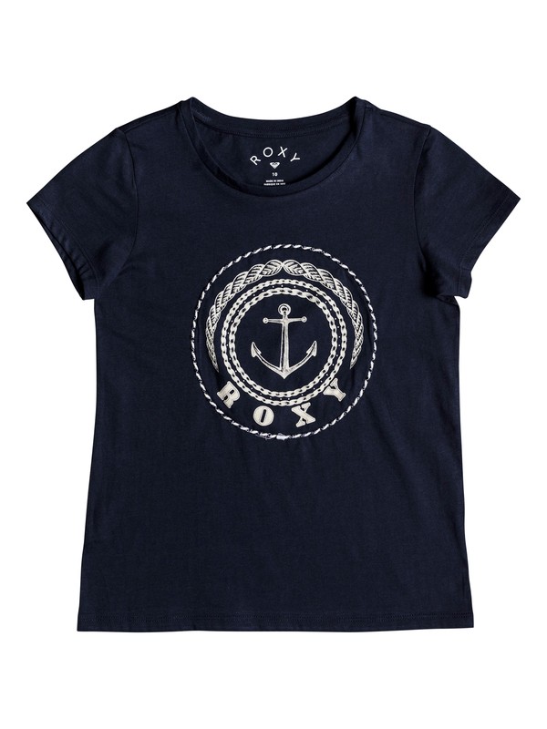 roxy, See You Again Anchor - T Shirt col rond, DRESS BLUES (btk0) 0 See You Again Anchor - T Shirt col rond Bleu ERGZT03285 Roxy