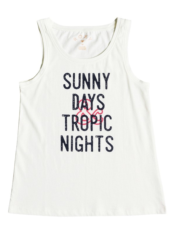 roxy, Girl's 7-14 Sunny Afternoon Sunny Days Tank Top, MARSHMALLOW (wbt0) 0 Girl's 7-14 Sunny Afternoon Sunny Days Tank Top White ERGZT03287 Roxy